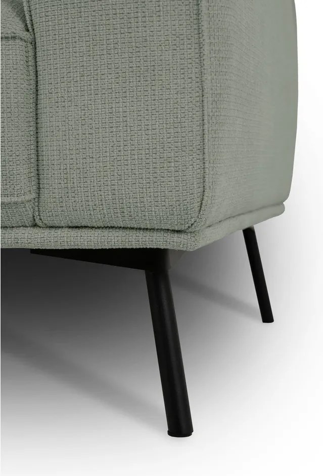 Divano angolare verde (con penisola a sinistra/a L) con rivestimento in ciniglia Amsterdam – Scandic