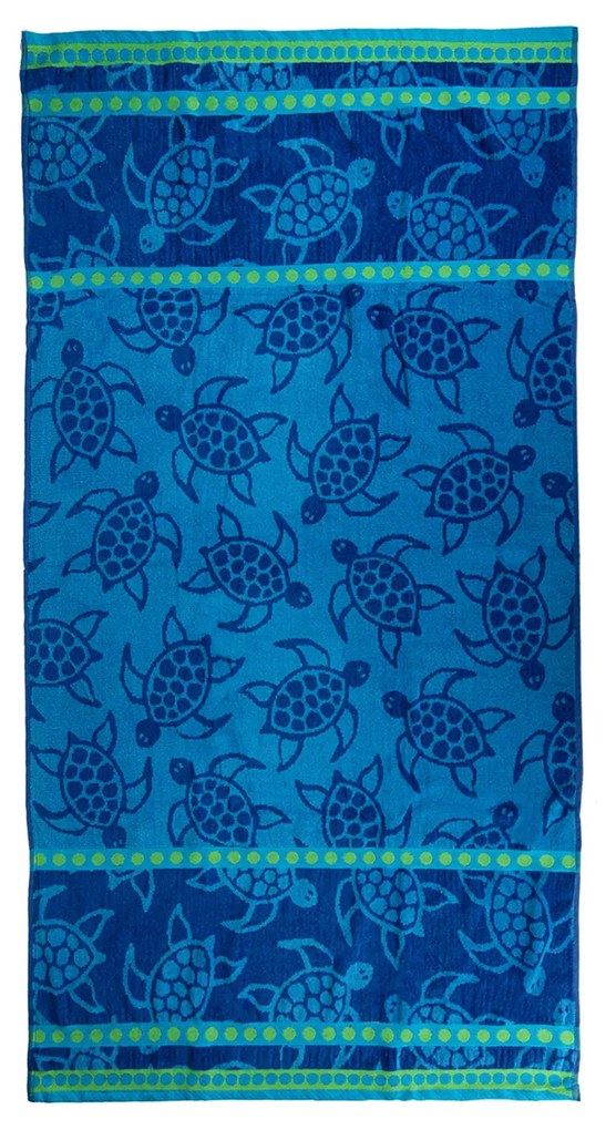 Telo mare 90x165 cm tartarughe blu