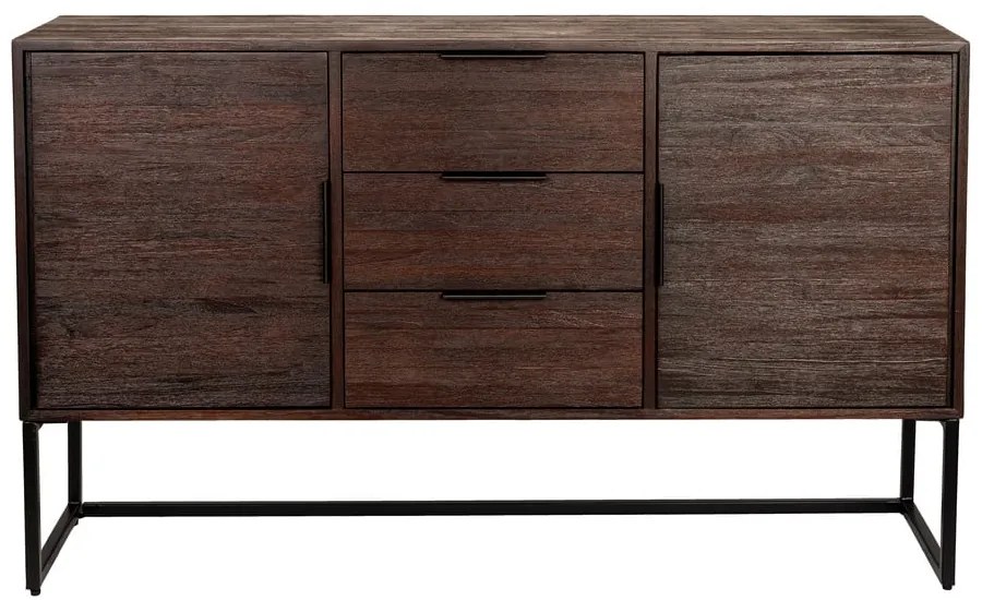 Cassettiera bassa marrone in teak 135x82 cm Webster - White Label
