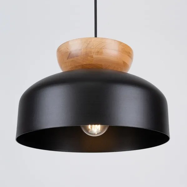 Sollux SL.1351 - Lampadario a sospensione con filo MARION 1xE27/15W/230V diametro 29,5 cm nero