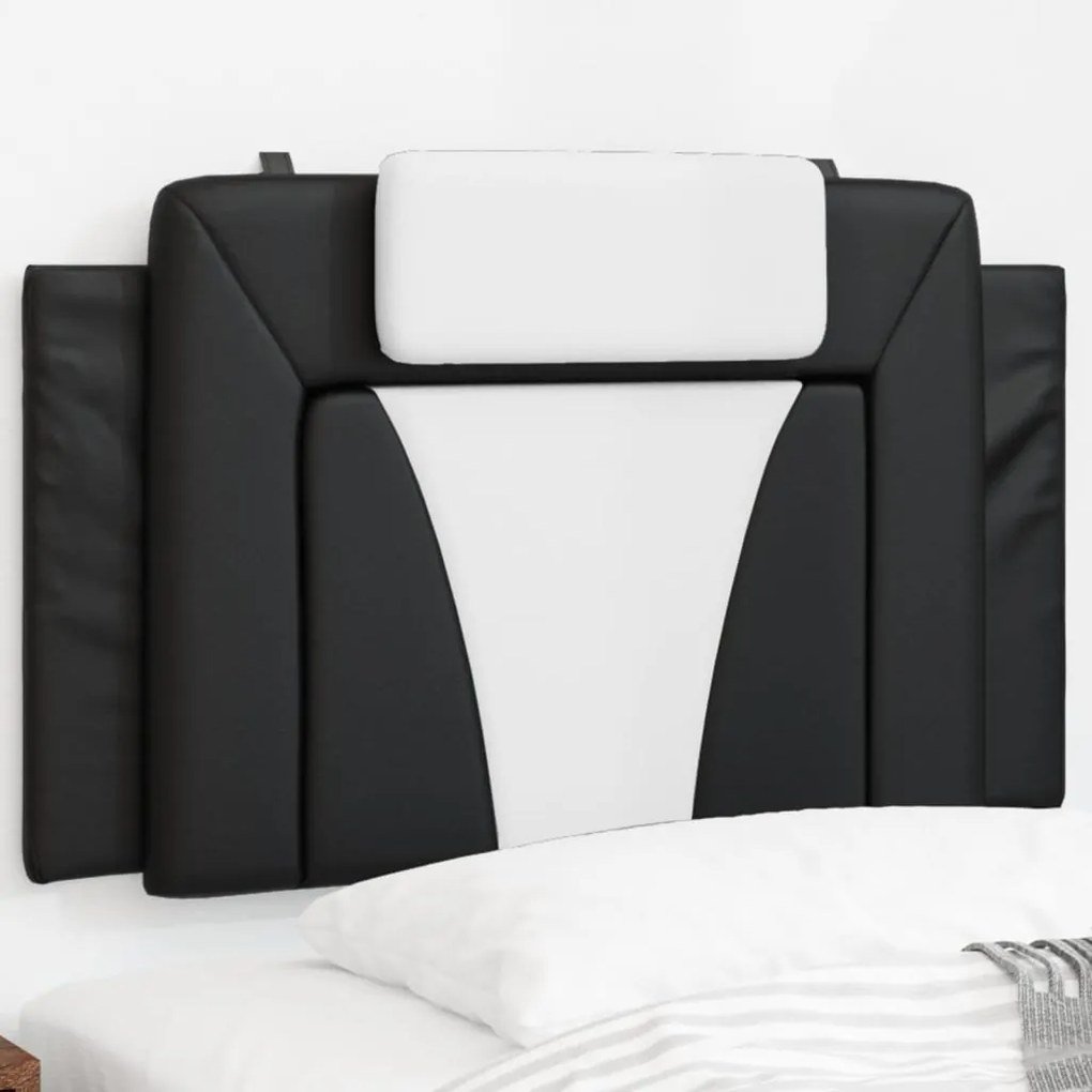 Cuscino testiera nero e bianco 90 cm in similpelle
