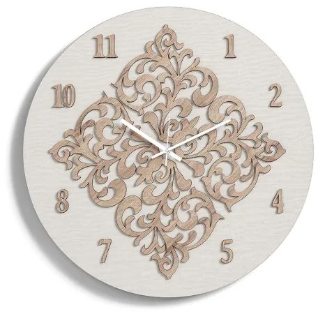 Orologio da parete moderno ROMBO in legno taglio laser D50 TTE