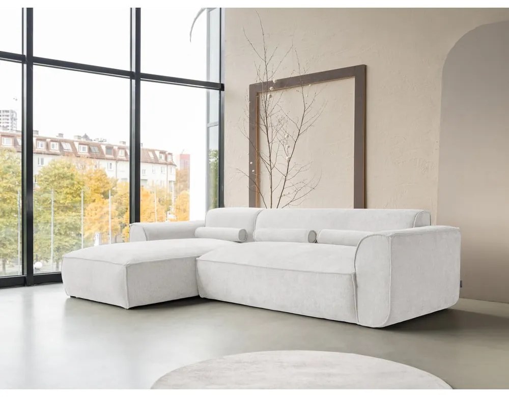 Divano angolare componibile bianco (con penisola a sinistra) Flex Felix – Miuform