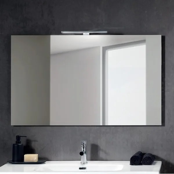 Mobile bagno sospeso 100 cm specchio e lampada LED - Bali Bianco Nordico