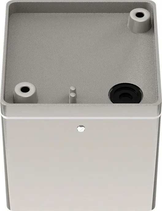 Applique da soffitto Quadrata GU10 IP54 in Alluminio e Vetro - Inox