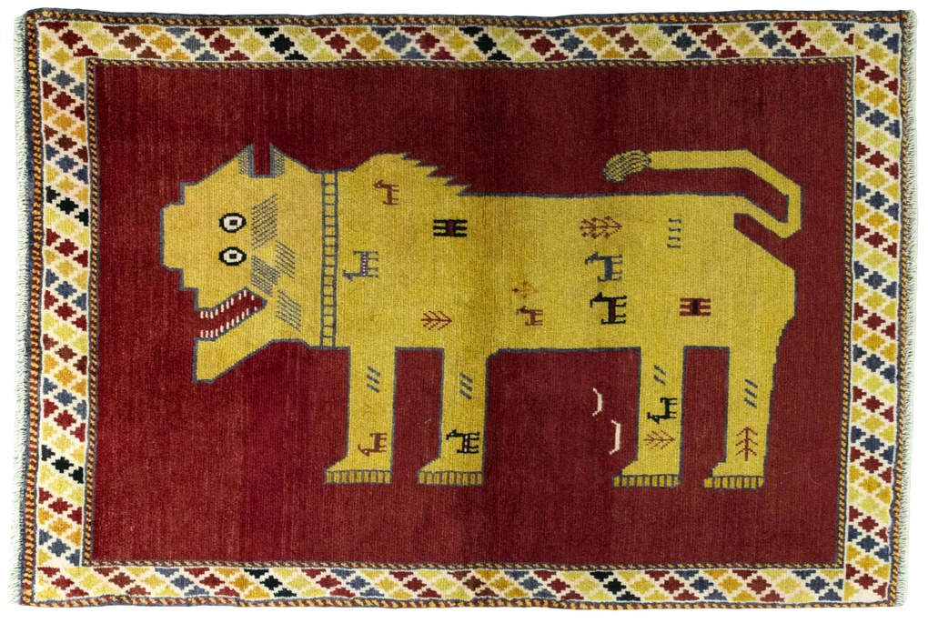 Gabbeh Tappeto persiano 100x150 Rosso (Iran) Annodato A Mano