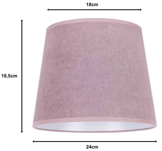 Duolla - Paralume per lampada da tavolo CLASSIC M E27 Ø 24 cm rosa
