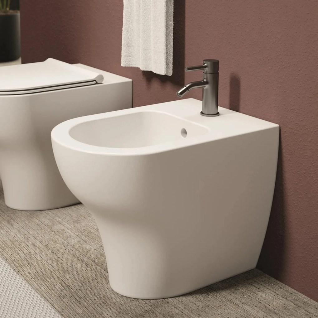 Bidet a Terra Alice Ceramica "Unica" Bianco Lucido