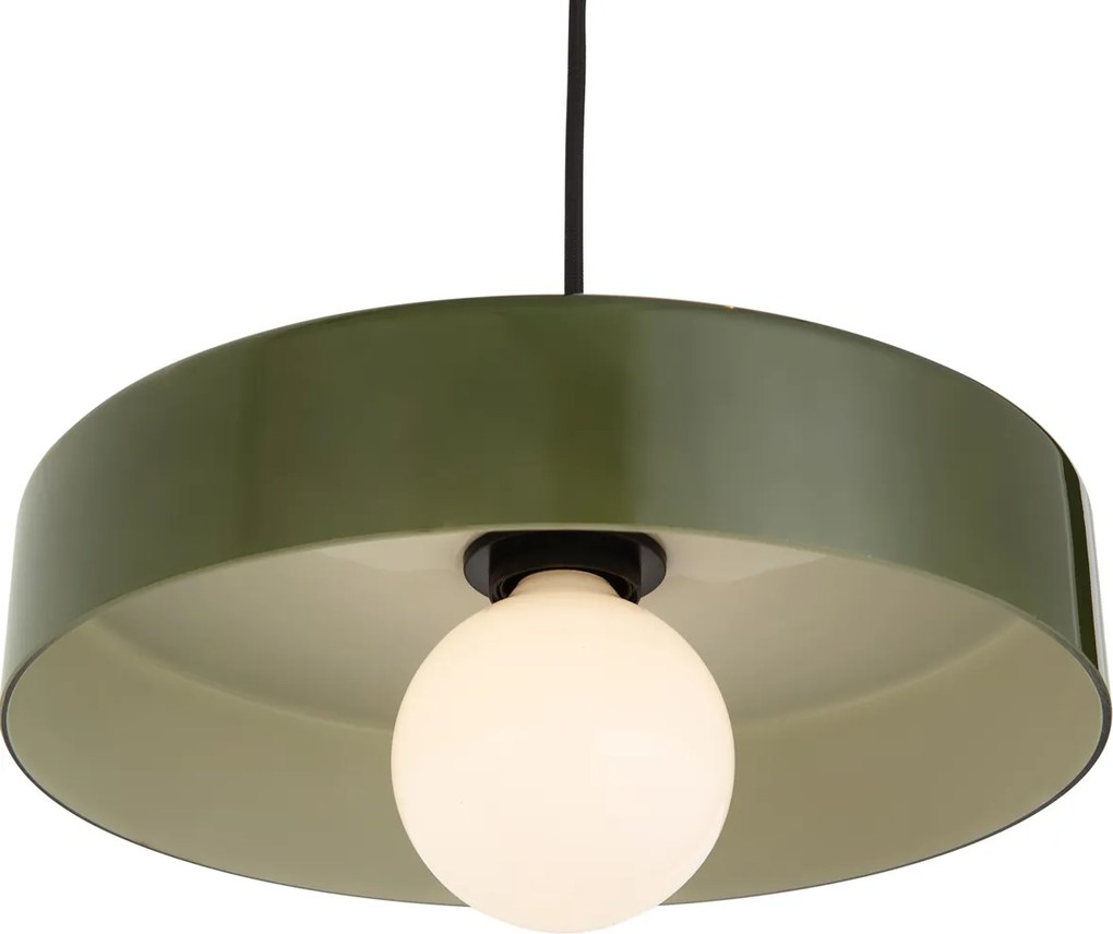 Lampada a sospensione retrò ottone con verde per sistema a binario monofase - Iconic Jina