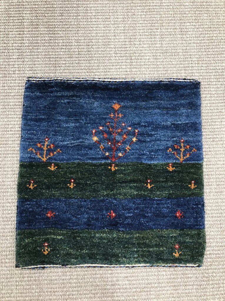 Gashguli Tappeto 40 x 40 Blu (Iran) Annodato A Mano