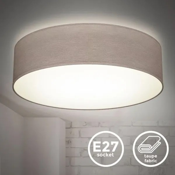 Plafoniera da soffitto 2xE27/40W/230V Ø 38 cm beige