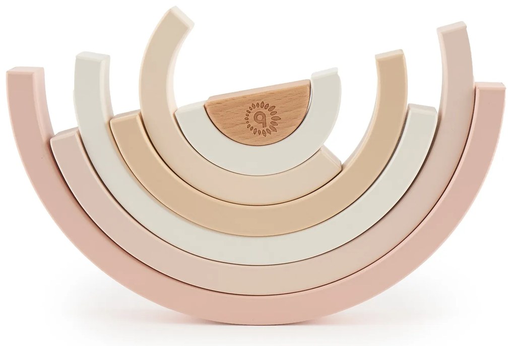 Bieco - Arcobaleno impilabile in legno - cerbiatto Ella