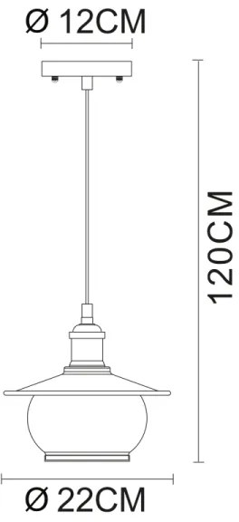 Globo 69030 - Lampada a sospensione 1xE27/60W