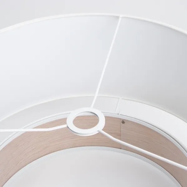 Brilagi - Lampadario LED a cavo CERIA 1xE27/40W/230V diam. 50 cm bianco/beige