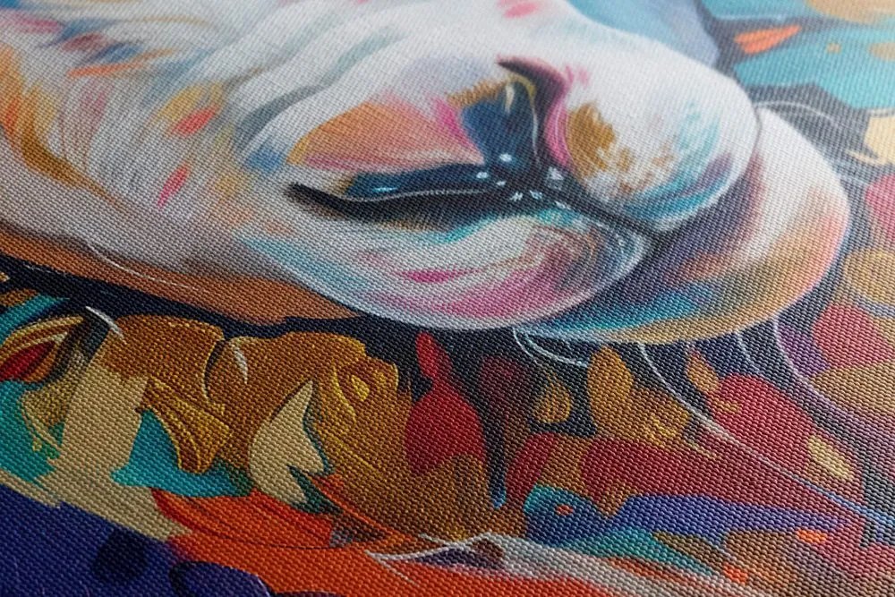 Quadro su tela – Pecora con imitazione di pittura