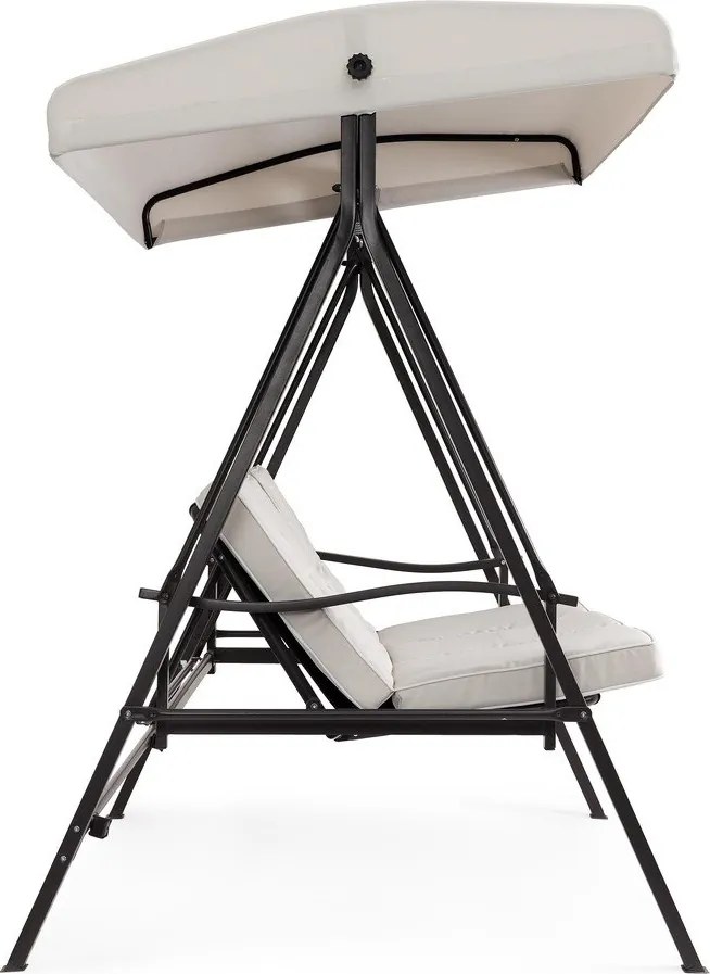 Dondolo da giardino color antracite/beige in metallo Taurus – Bizzotto