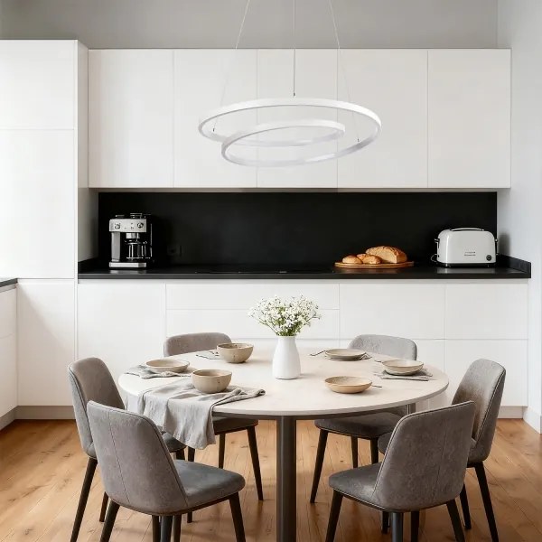 Brilagi-LED Lampadario dimmerabile su cavo TWISTER LED/48W/230V Ø 50 cm bianco + telecomando