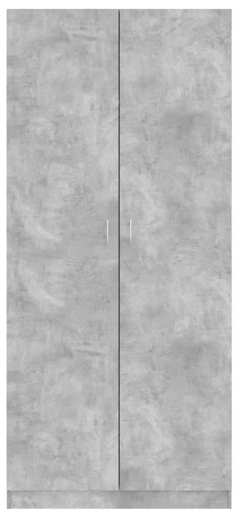 Armadio grigio cemento 90x52x200 cm in truciolato