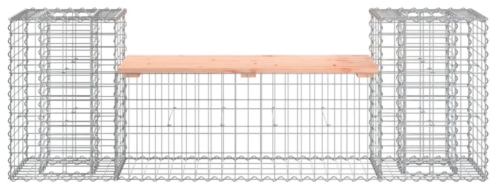 Panca giardino design gabbione 183x41x60,5 cm massello douglas