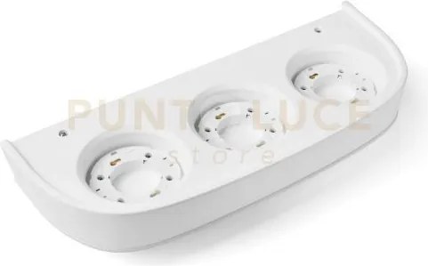 Ellade applique a parete 3 luci attacco gx53 bianco