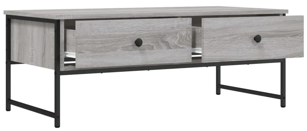 Tavolino salotto grigio sonoma 101x49x39,5 cm legno multistrato