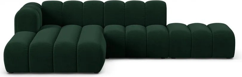 Divano angolare verde scuro ad angolo sinistro Lupine - Micadoni Home