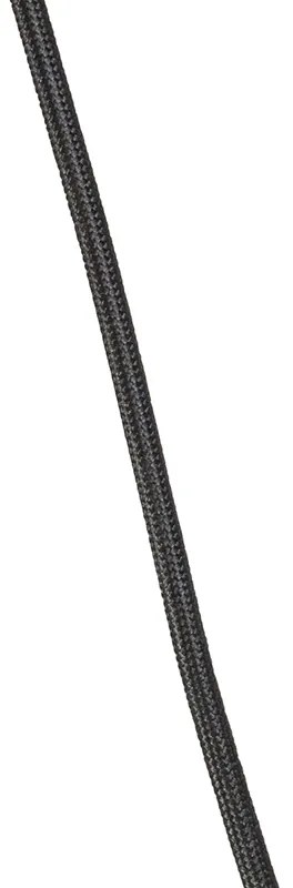 Lampadario Art Déco oro con vetro nero 3 luci - Pallon