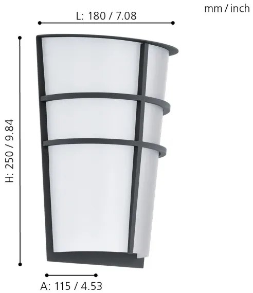 Eglo 94138 - Illuminazione LED da esterno BREGANZO 2xLED/2,5W/230V IP44