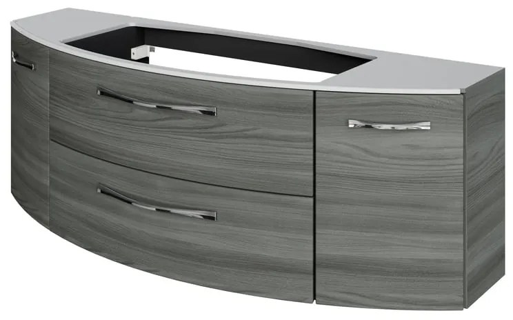 Mobile da bagno sospeso sotto lavabo L 139 x H 49.2 x P 46.2 cm grigio, 2 cassetti, 2 ante PELIPAL Cassca