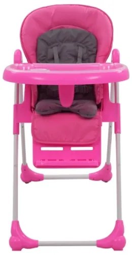 Seggiolone Pappa per Bambini Rosa e Grigio