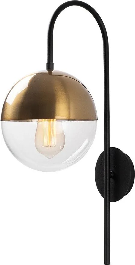 Lampada da parete nera/dorata ø 20 cm Bastos – Opviq lights
