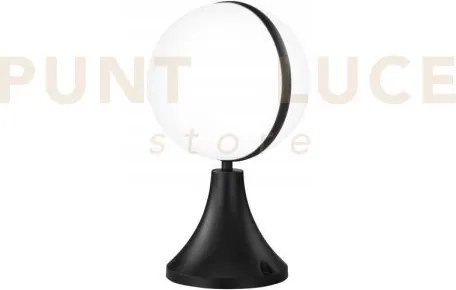 Lumetto orbit nero 1 luce attacco e27 ip44 25x30cm base in alluminio