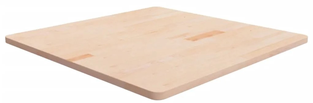 Piano Tavolo Quadrato 90x90x2,5 Cm Massello Rovere Non Trattato /