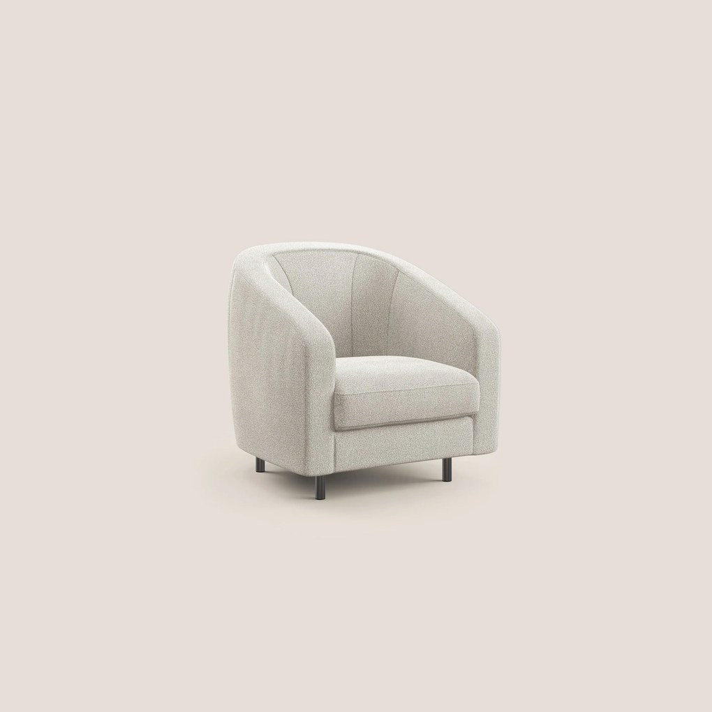 Pandora Poltroncina in morbido tessuto bouclé impermeabile T07 bianco