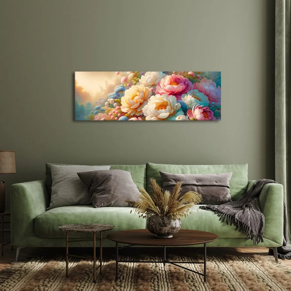 Quadro su tela – Fiori delicati in toni pastello
