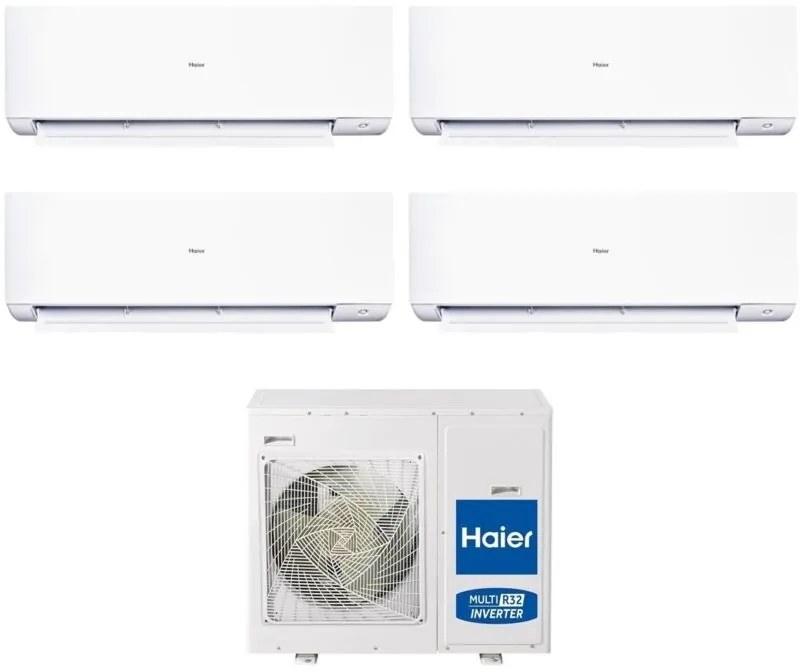 Climatizzatore Condizionatore Haier Quadri Split Inverter serie expert 9+9+9+12 con 4U85S2SR5FA R-32 Wi-Fi Integrato 9000+9000+9000+12000