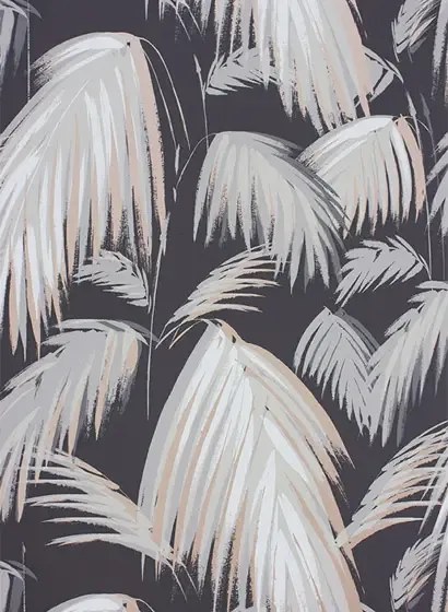 Matthew Williamson Carta da parati Tropicana - Dark Grey/ Neutral/ Metallic Bronze