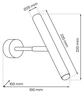 Faretto da parete MONZA 1xG9/8W/230V nero