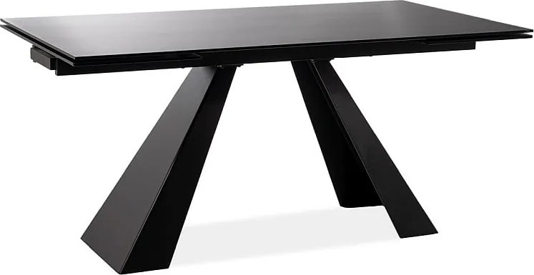Tavolo allungabile Salvadore nero opaco - L120-180 x l80 cm