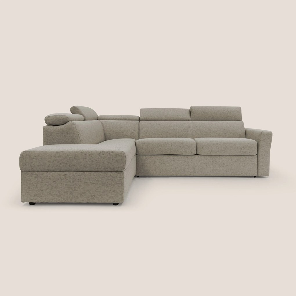 Avalon divano letto angolare con materasso H18 cm in tessuto impermeabile T03