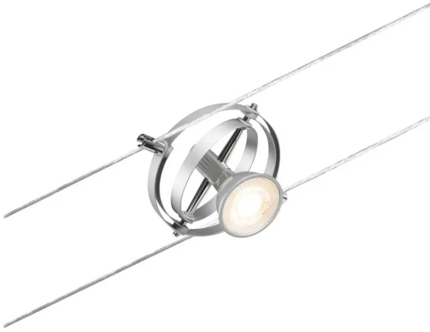 Paulmann 94437 - 1xGU5,3/10W Faretto CARDAN 12V cromo opaco