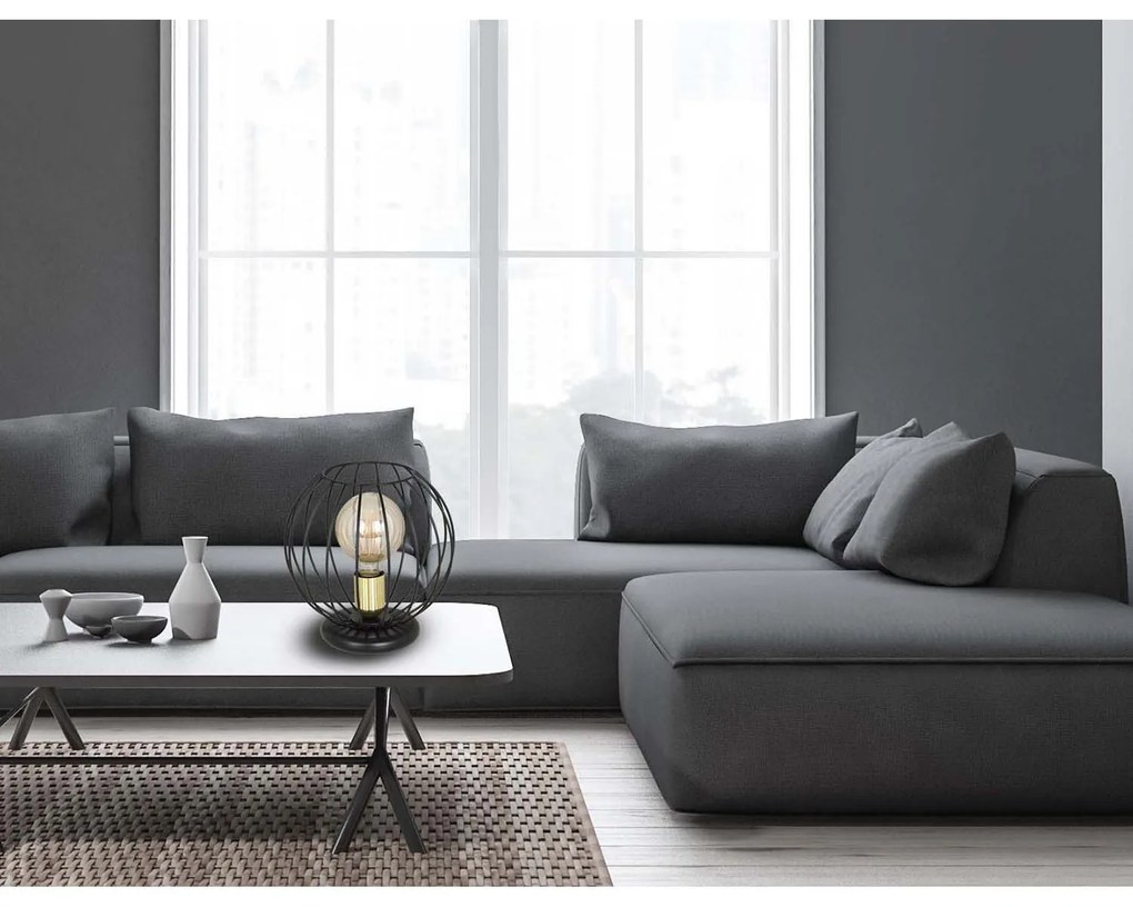 Lampade Da Scrivania Contemporaneo Omoikane Acciaio Nero 1 Luce E27 Ip20