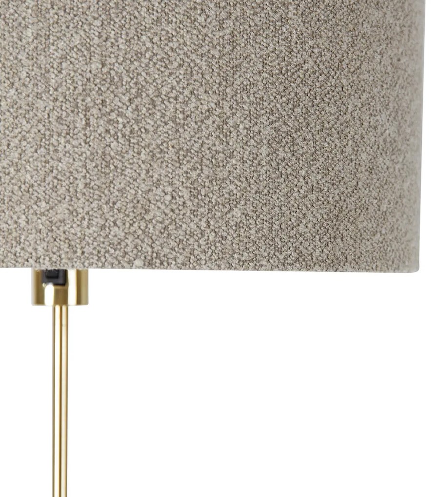 Piantana orientabile oro con paralume bouclè tortora 50 cm - Parte