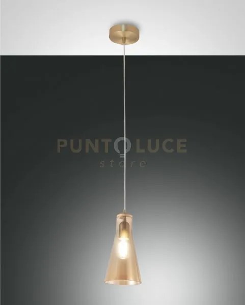 Dafne sospensione ambra 1 luce 3596-40-125