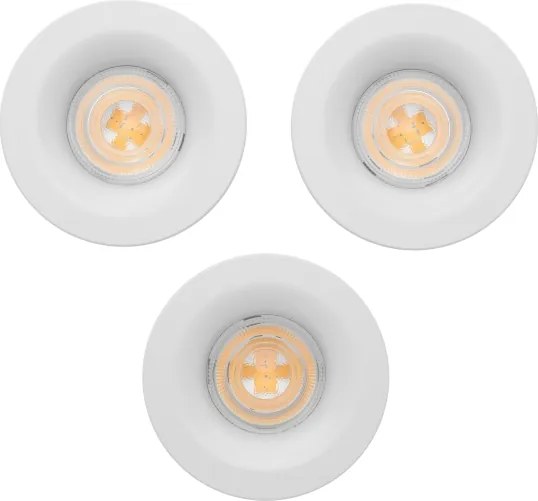 Eglo 902272 - Set 3 faretti LED da incasso per bagno SALABATE LED/4,9W/230V Ø 8,8 cm IP65 bianco