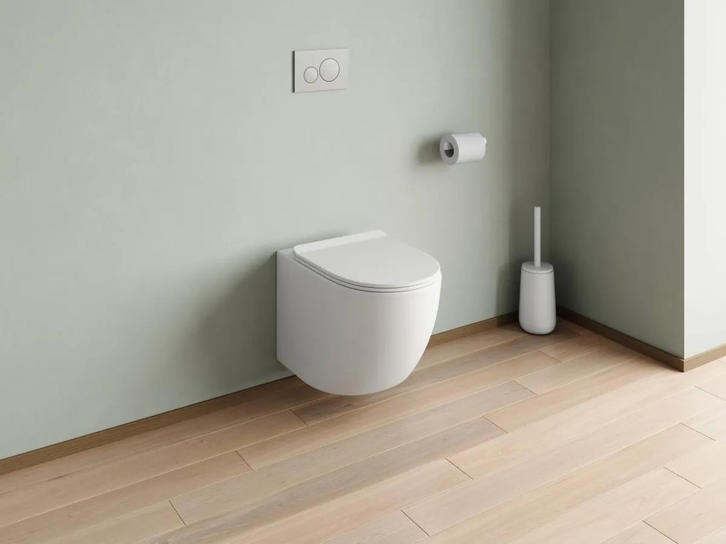WC sospeso senza flangia in Ceramica Bianco opaco - JAVOINE