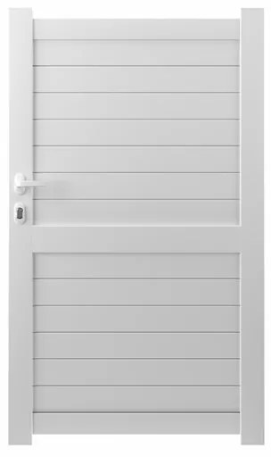 Cancelletto GARDENGATE Lima bianco in alluminio H 180.6 x L 100 cm