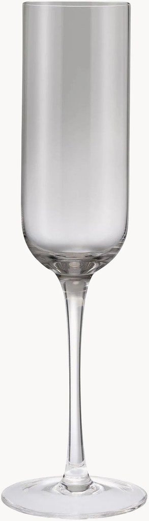 Set di 4 flute da champagne in vetro soffiato Fuumi