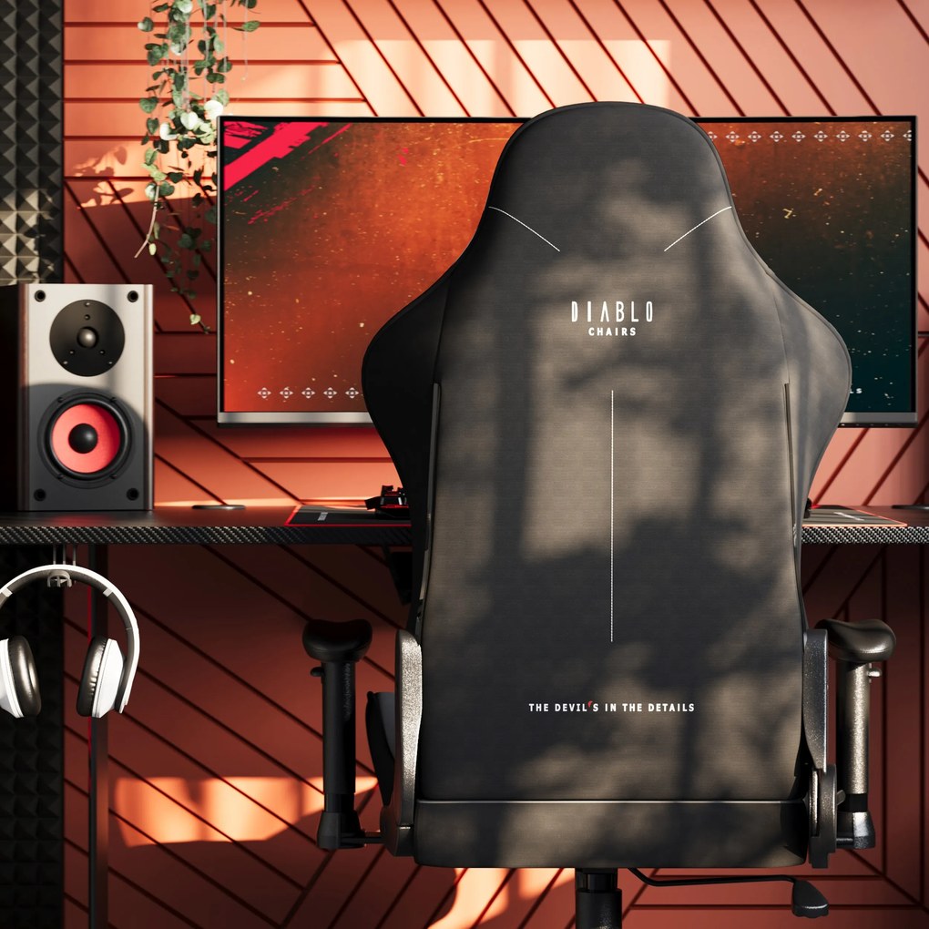 Poltrona da gaming in tessuto grigio Diablo X-Starter