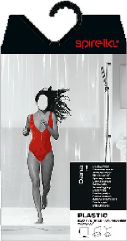 Tenda per doccia 180x200 cm Dana – Spirella